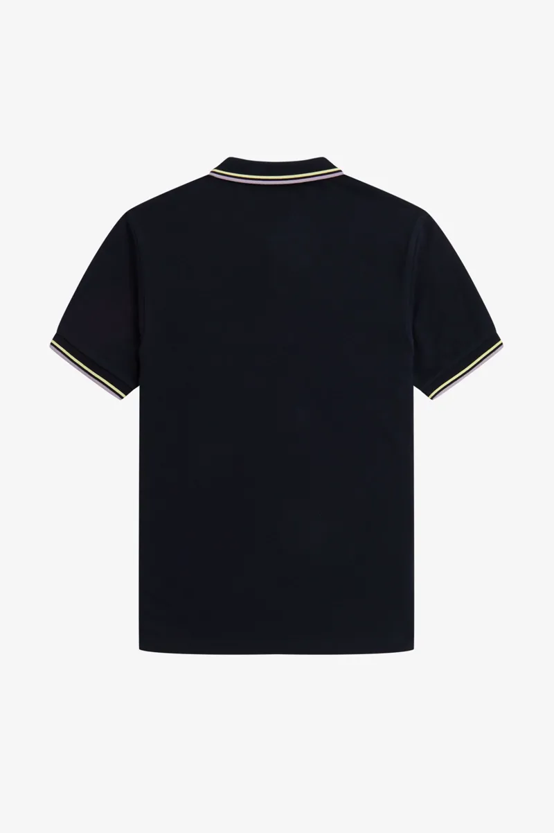 Fred Perry M3600-Q35 Polo T-shirt Navy / Yellow / Lilac-3